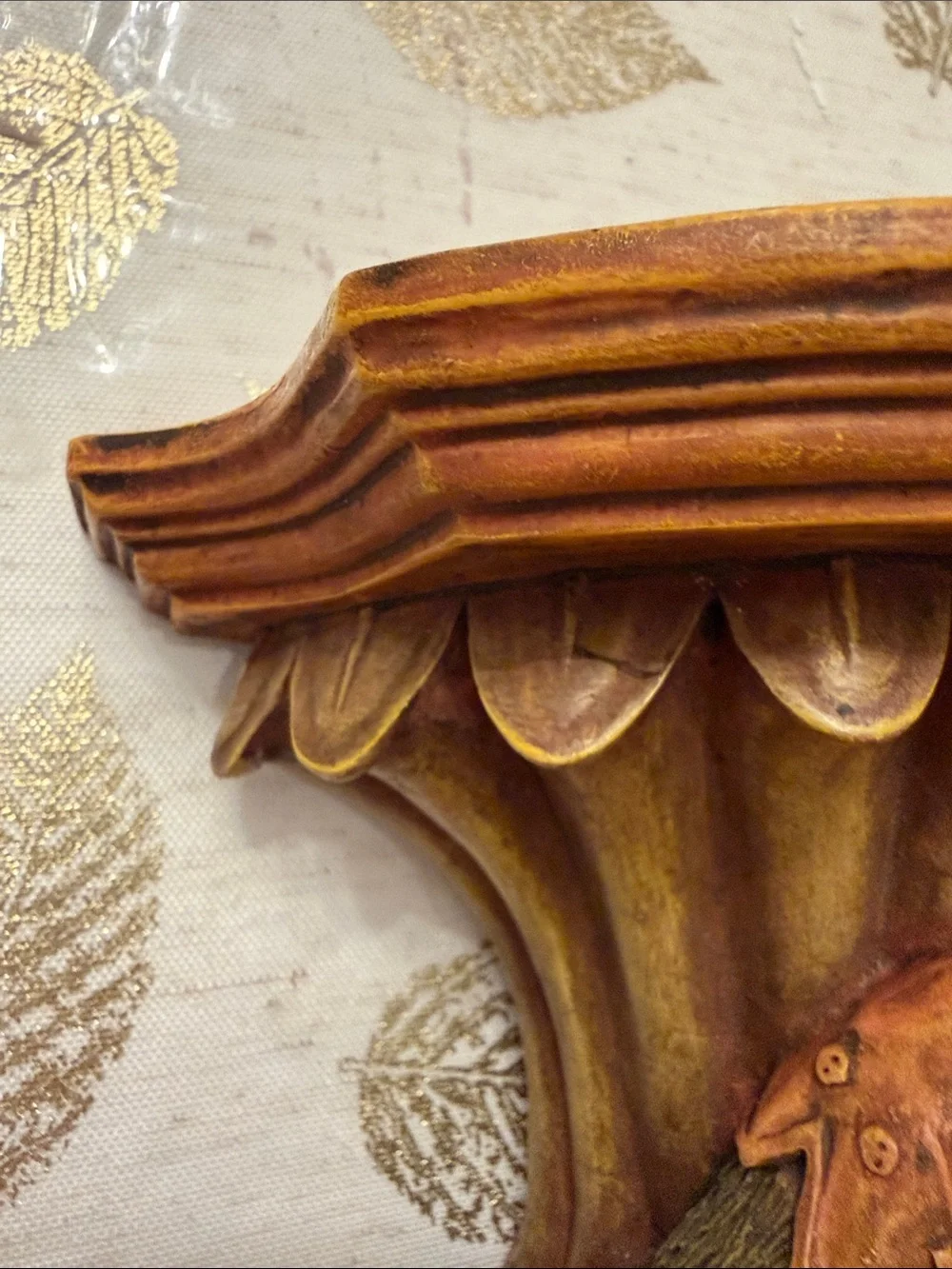 Vintage-Style Brown Monkey Wall Shelf Accent - Unbranded